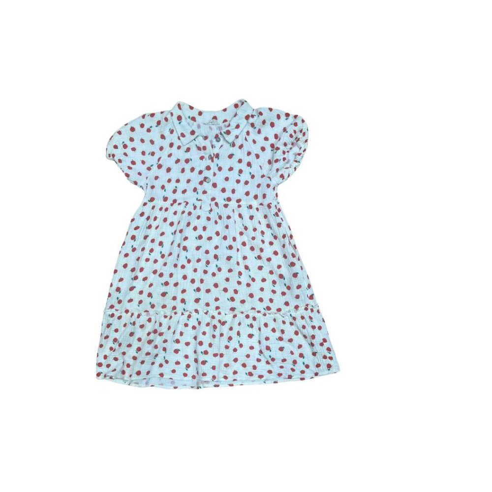 Hayden, Girls Cherry Print Dress, White, 55% OFF ❌
